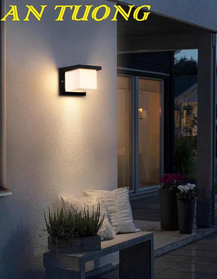 đèn ốp tường ngoài trời ngoài nhà chống nước decor trang trí mặt tiền nhà hàng rào sân vườn 001