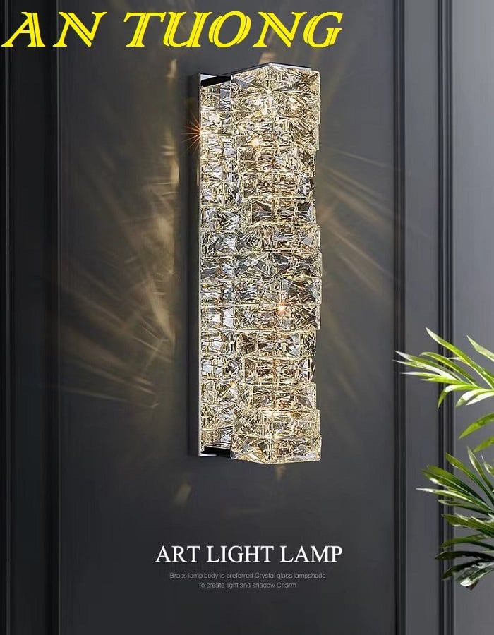 đèn ốp tường pha lê decor trang trí nội thất phòng khách phòng ngủ cầu thang đẹp hiện đại 0204