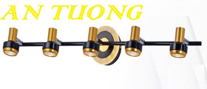 đèn soi tranh treo tường 5 bóng, đèn rọi tranh decor trang trí tranh ảnh treo tường 005