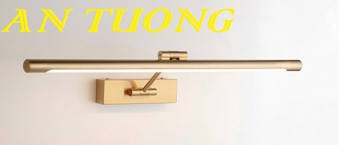 Đèn rọi tranh gắn tường màu đồng cổ điển 1 bóng đơn dài 070