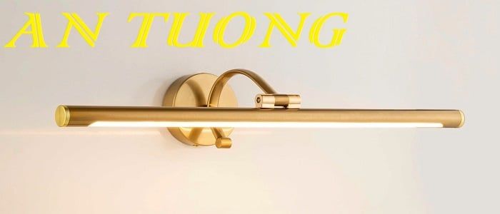 Đèn rọi tranh gắn tường màu đồng cổ điển 1 bóng đơn dài 071