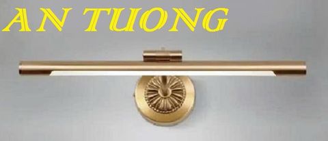  Đèn soi tranh gắn tường màu đồng cổ điển 1 bóng đơn dài 068 