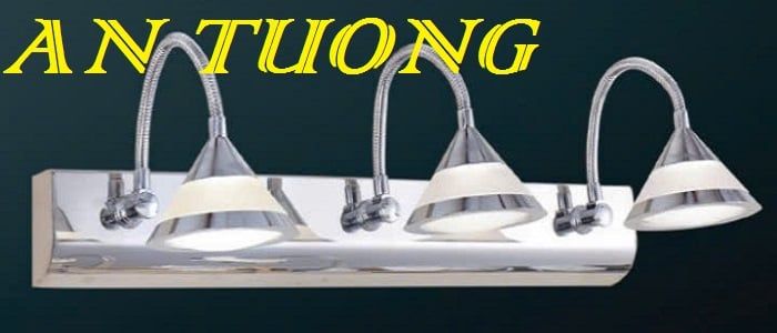 đèn soi tranh treo tường 3 bóng, đèn rọi tranh decor trang trí tranh ảnh treo tường 007