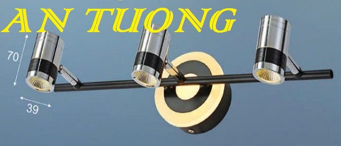 đèn soi tranh treo tường 3 bóng, đèn rọi tranh decor trang trí tranh ảnh treo tường 035