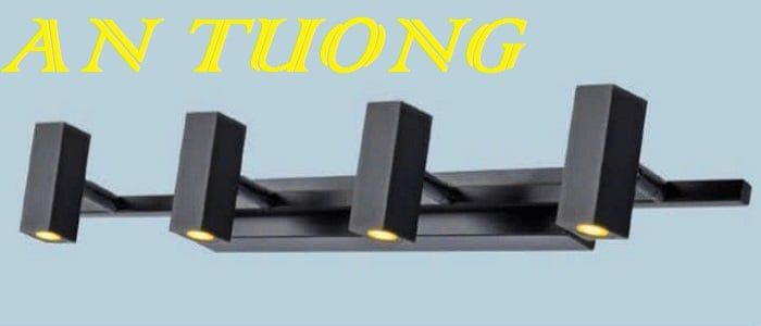 đèn soi tranh treo tường 4 bóng, đèn rọi tranh decor trang trí tranh ảnh treo tường 003