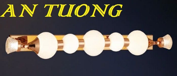 đèn soi tranh treo tường 5 bóng, đèn rọi tranh decor trang trí tranh ảnh treo tường 001