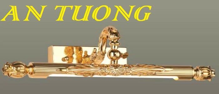 Đèn soi tranh treo tường cổ điển bằng đồng cao cấp trang trí tranh 002
