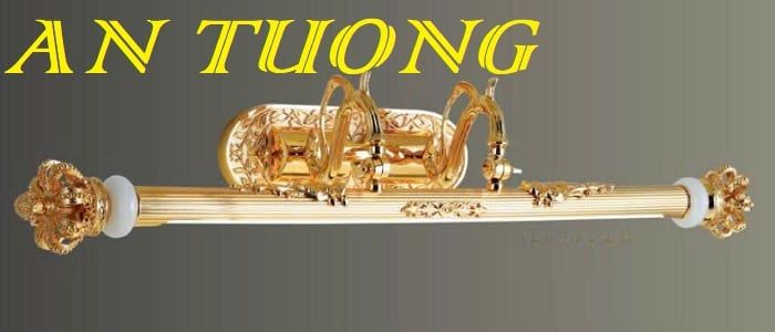 Đèn soi tranh treo tường cổ điển bằng đồng cao cấp trang trí tranh 004