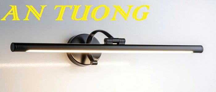 Đèn soi tranh treo tường màu đen cổ điển 1 bóng đơn dài 067