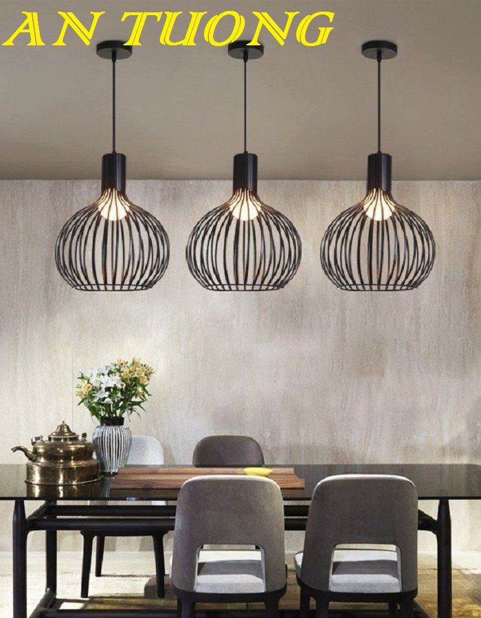 Đèn thả bàn ăn 3 bóng decor trang trí phòng bếp, phòng ăn đẹp, hiện đại 0159