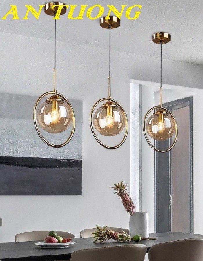 Đèn thả bàn ăn 3 bóng decor trang trí phòng bếp, phòng ăn đẹp, hiện đại 0162