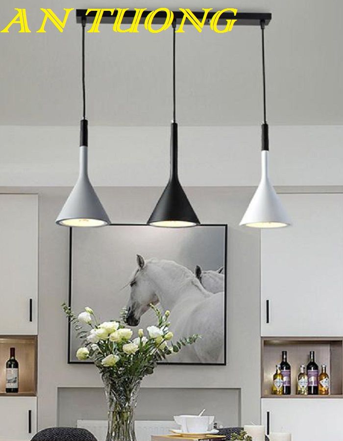 Đèn thả bàn ăn 3 bóng decor trang trí phòng bếp, phòng ăn đẹp, hiện đại 0164