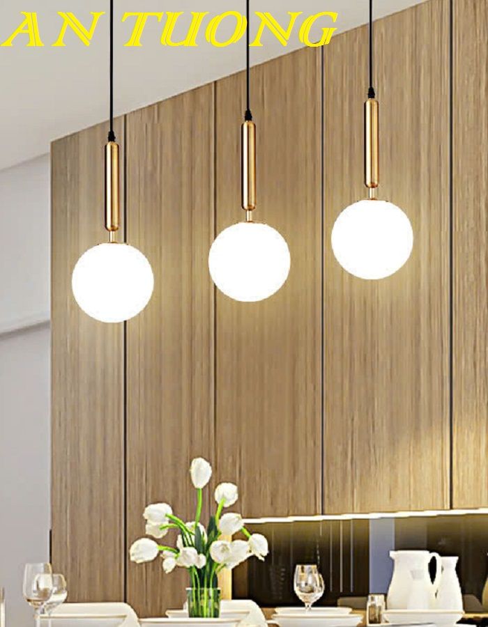 Đèn thả bàn ăn 3 bóng decor trang trí phòng bếp, phòng ăn đẹp, hiện đại 0165