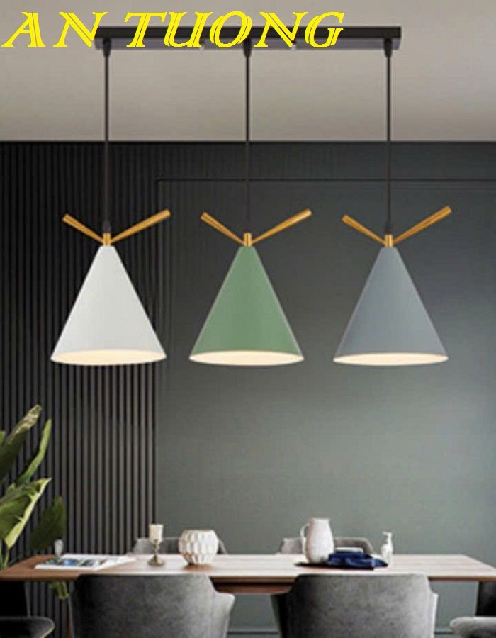 Đèn thả bàn ăn 3 bóng decor trang trí phòng bếp, phòng ăn đẹp, hiện đại 0167