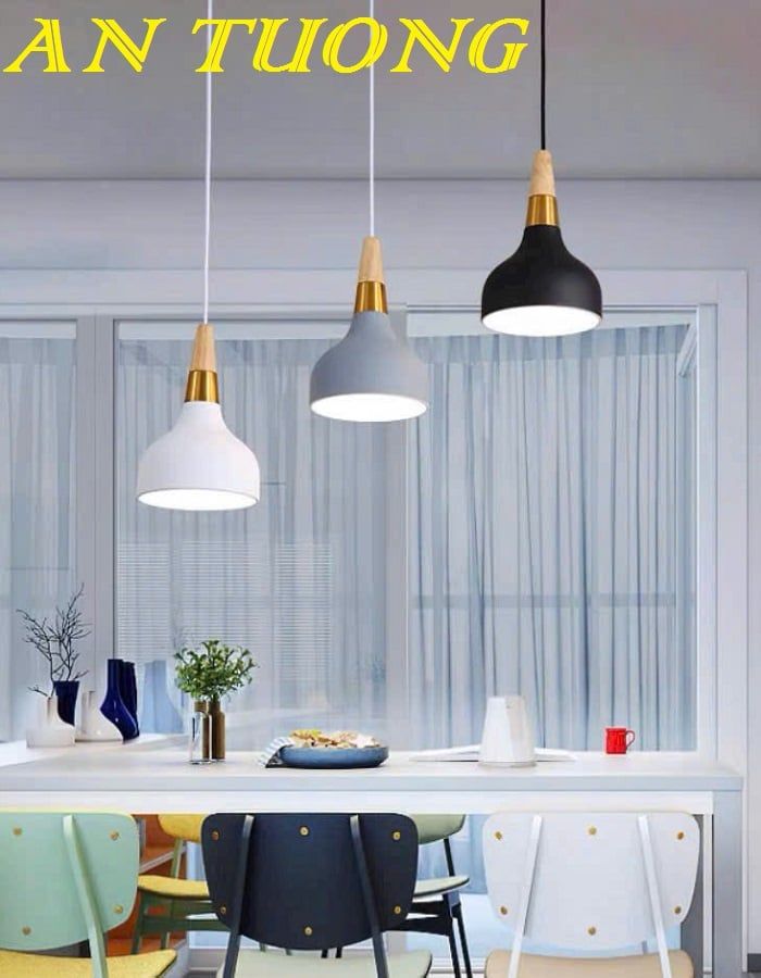 Đèn thả bàn ăn 3 bóng đẹp decor trang trí phòng bếp ăn hiện đại 0298