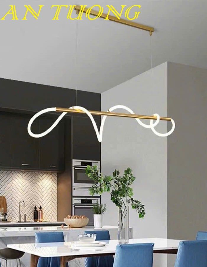 Đèn thả bàn ăn đẹp kiểu thả ngang treo trần trang trí phòng bếp 0233