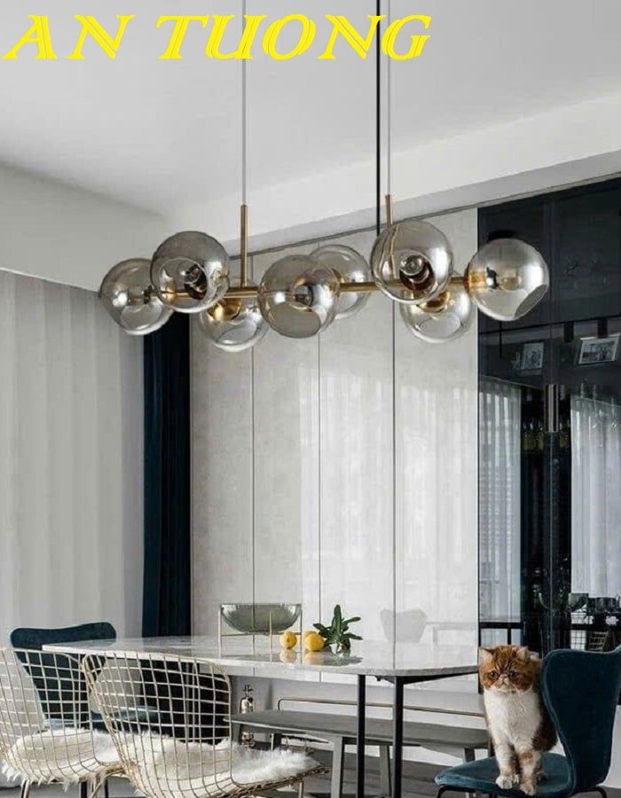 Đèn thả bàn ăn đẹp kiểu thả ngang treo trần trang trí phòng bếp 0237