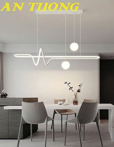  Đèn thả bàn ăn đẹp kiểu thả ngang treo trần trang trí phòng bếp 0242 