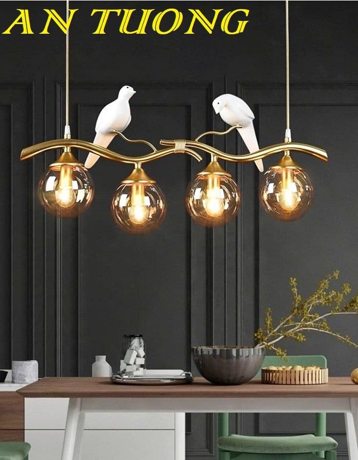 Đèn thả bàn ăn đẹp kiểu thả ngang treo trần trang trí phòng bếp 0247