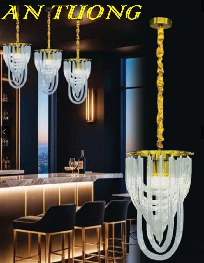 Đèn thả bàn ăn pha lê trang trí phòng bếp đẹp 010