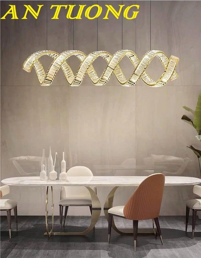 Đèn thả bàn ăn pha lê decor trang trí phòng bếp ăn hiện đại 002