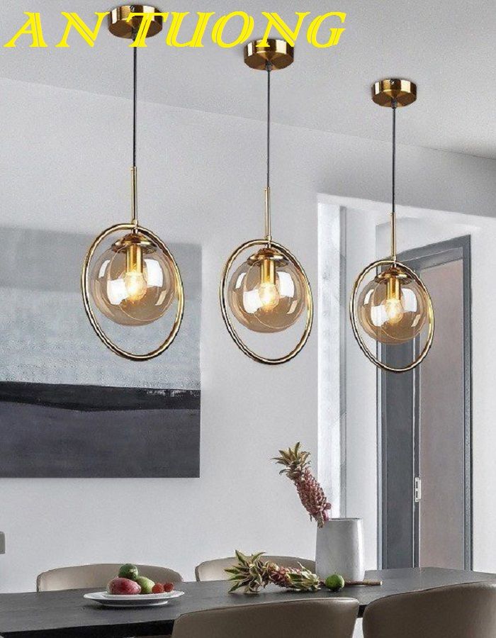 Đèn thả bàn ăn thủy tinh decor trang trí phòng bếp ăn 014