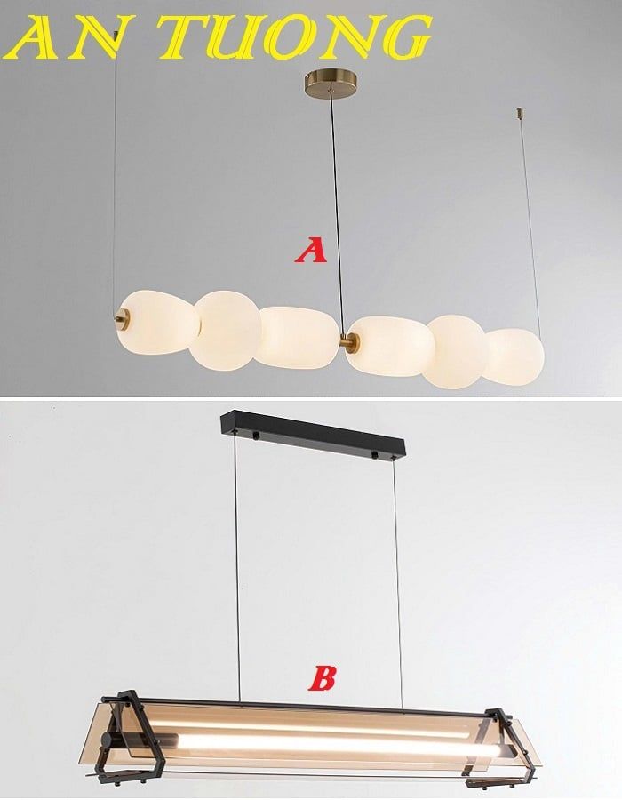 Đèn thả bàn ăn thủy tinh đẹp treo trần trang trí bàn ăn phòng bếp 022