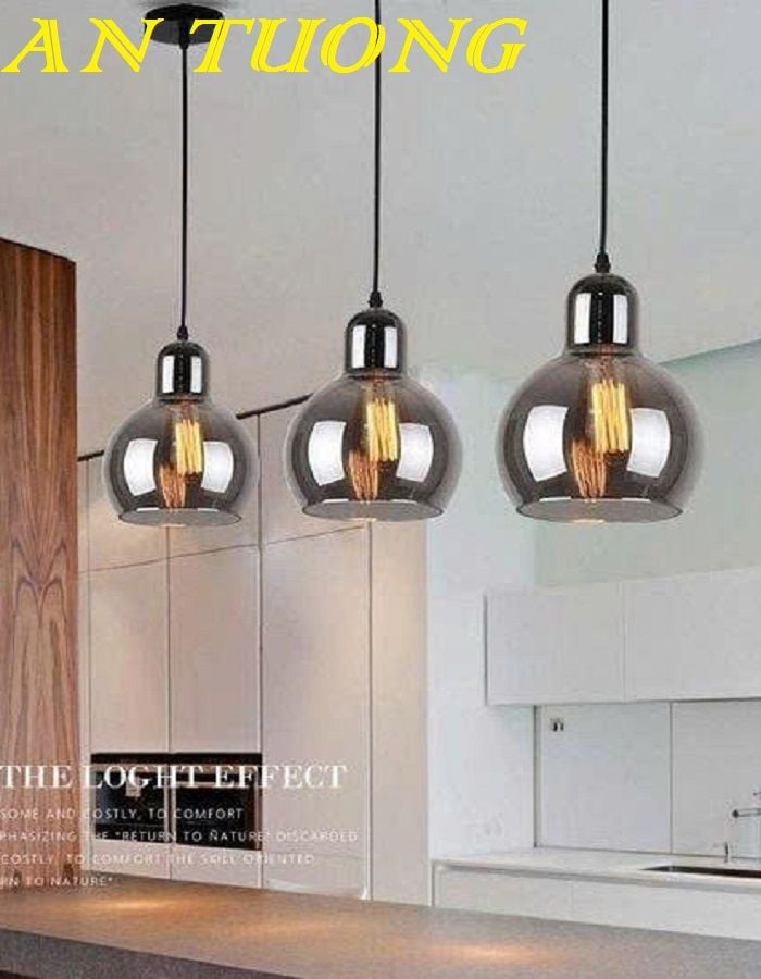Đèn thả bàn đảo bếp decor trang trí phòng bếp, phòng ăn đẹp, hiện đại 0143