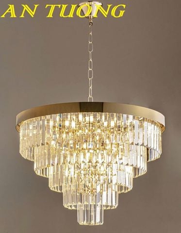  Đèn thả chùm pha lê trang trí phòng khách đẹp, hiện đại 013 