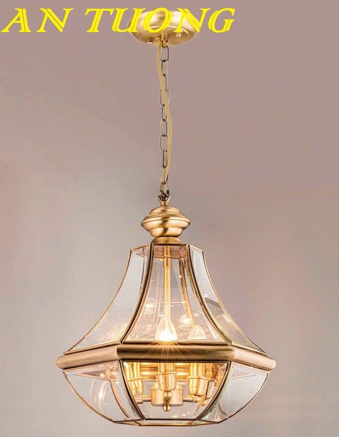 Đèn thả mái vòm ban công cổ điển bằng đồng cao cấp sang trọng 040