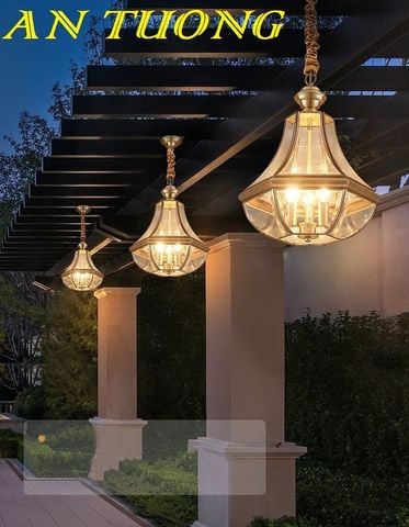  Đèn thả mái vòm ban công cổ điển bằng đồng cao cấp sang trọng 050 