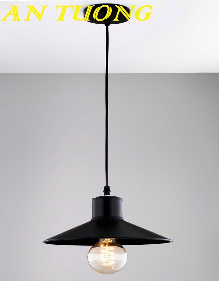 Đèn thả quầy bar đẹp chao màu đen trang trí decor 022