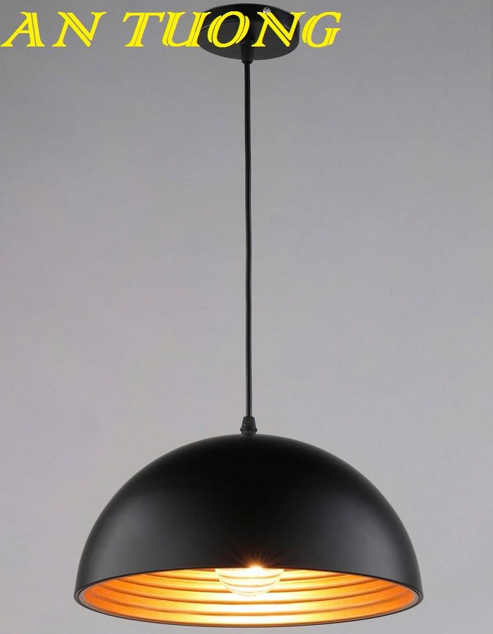 Đèn thả quầy bar đẹp treo trần chao màu đen trang trí decor 026