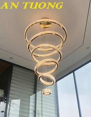  Đèn thả thông tầng trang trí phòng khách đẹp 021 