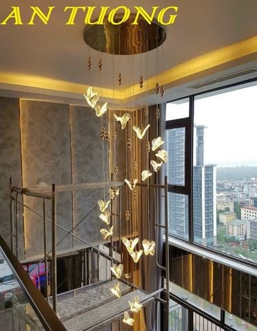  Đèn thả thông tầng hiện đại trang trí phòng khách đẹp 022 