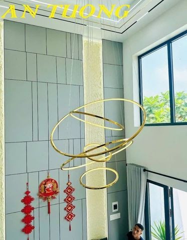  Đèn thả thông tầng LED hiện đại trang trí phòng khách đẹp 027 