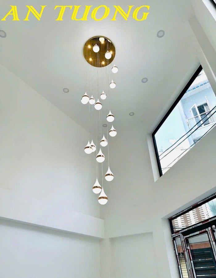 Đèn thả thông tầng LED hiện đại trang trí phòng khách đẹp 028