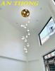 Đèn thả thông tầng LED hiện đại trang trí phòng khách đẹp 028