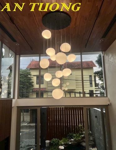  Đèn thả thông tầng trang trí phòng khách đẹp 024 