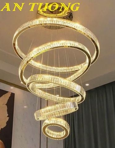  Đèn thả thông tầng hiện đại trang trí phòng khách đẹp 022 