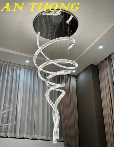  Đèn thả thông tầng nghệ thuật trang trí phòng khách đẹp 023 