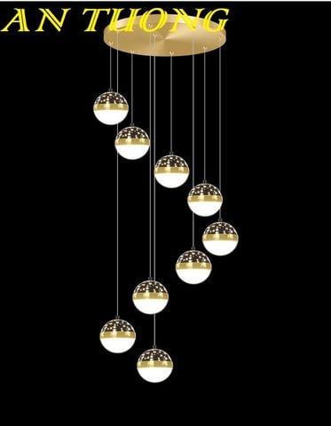 Đèn thả thông tầng trang trí cầu thang đẹp, hiện đại