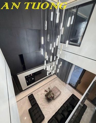  Đèn thả thông tầng trang trí phòng khách đẹp 001 