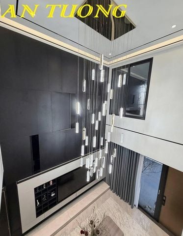  Đèn thả thông tầng trang trí phòng khách đẹp 001 