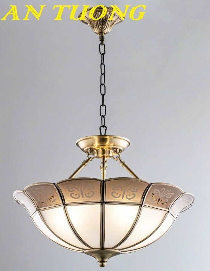 Đèn thả trần cổ điển bằng đồng cao cấp trang trí 005