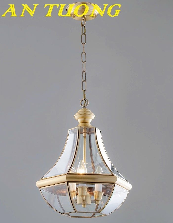 Đèn thả trần cổ điển bằng đồng cao cấp trang trí 007