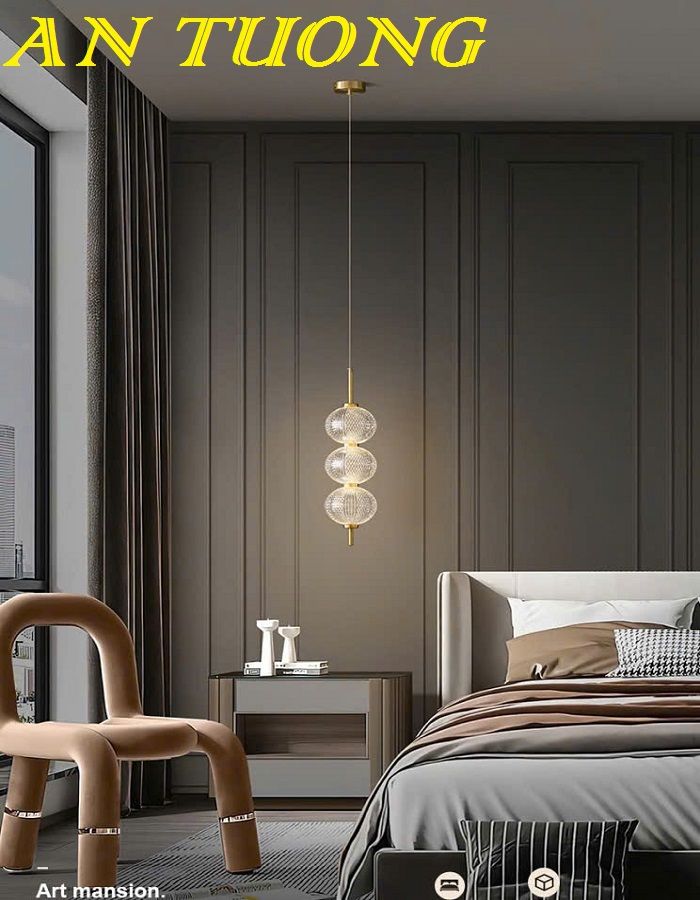 Đèn thả trần đầu giường phòng ngủ đẹp 0014