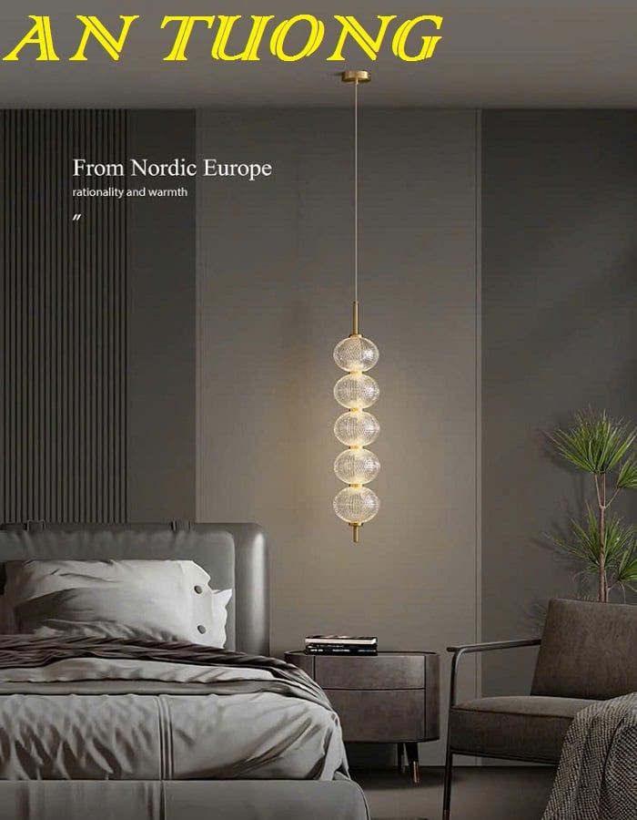Đèn thả trần đầu giường phòng ngủ đẹp 0015