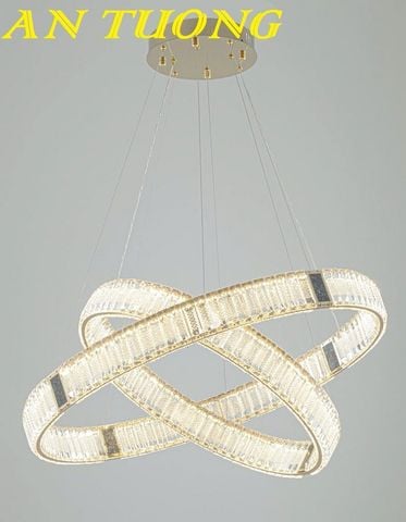 Đèn thả trần phòng khách  vòng pha lê cao cấp hiện đại