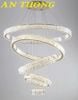 Đèn thả trần phòng khách 5 vòng pha lê cao cấp hiện đại 017